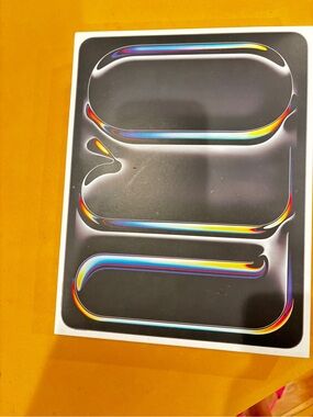 Apple iPad Pro Box Art with Black and Rainbow Accent Design Empty box